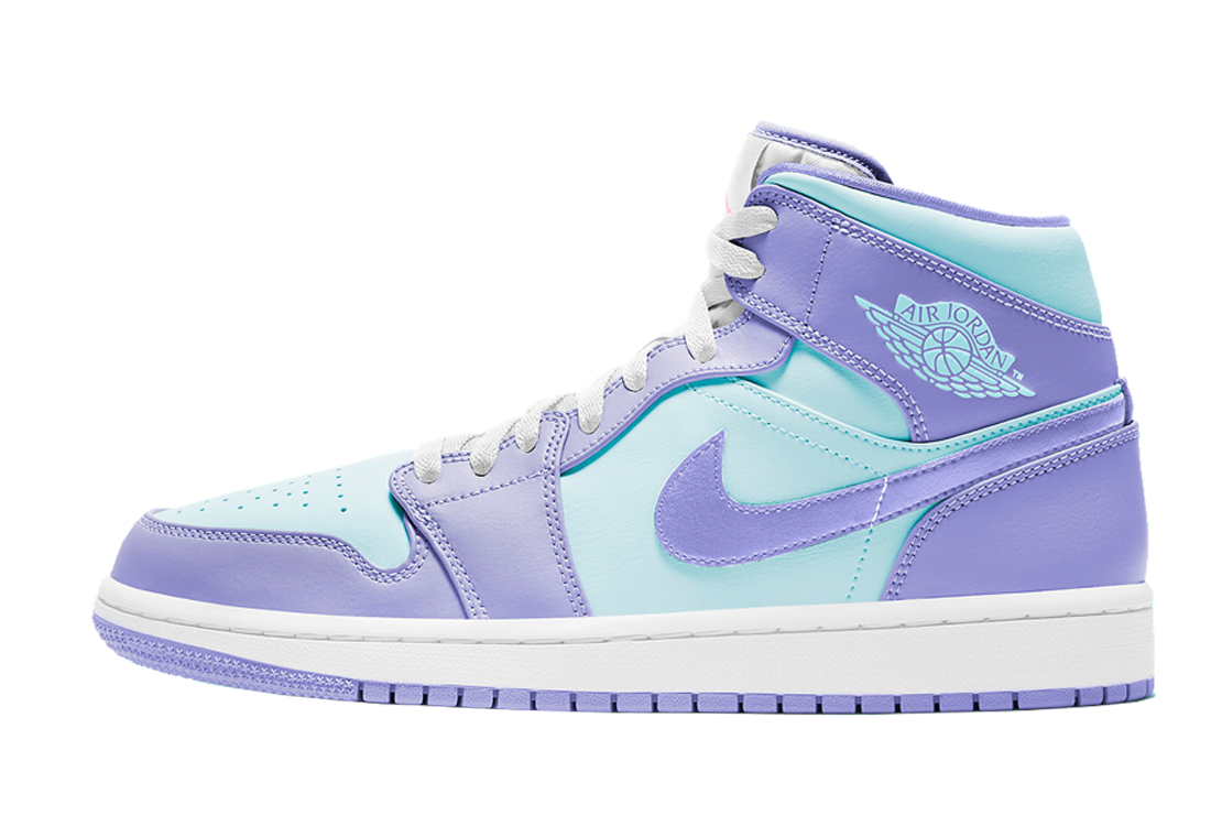 Jordan 1 Mid Purple Aqua | Sneaker Cream