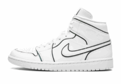 Alternative view of Jordan 1 Mid Iridescent Reflective White