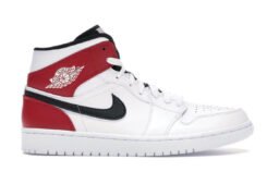 Jordan 1 Mid White Gym Red