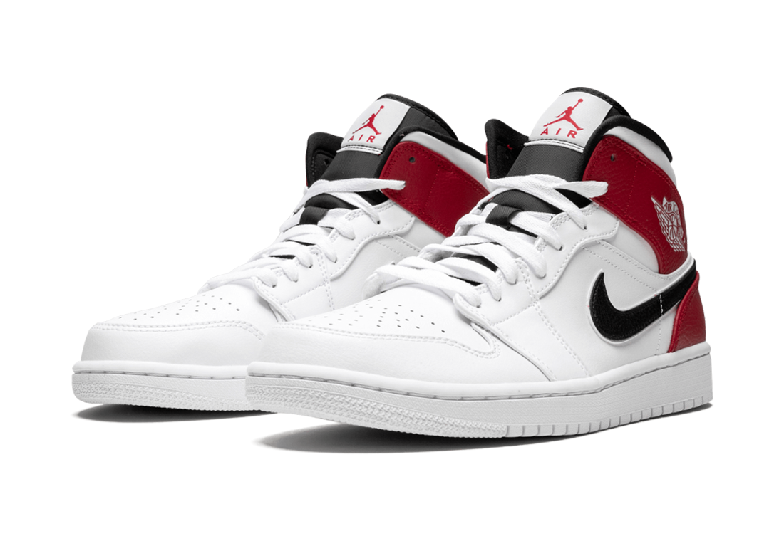 Jordan 1 Mid White Gym Red | Sneaker Cream