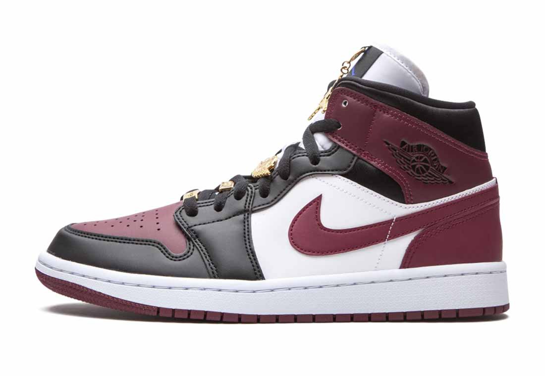 Jordan 1 Mid SE Black Dark Beetroot | Sneaker Cream