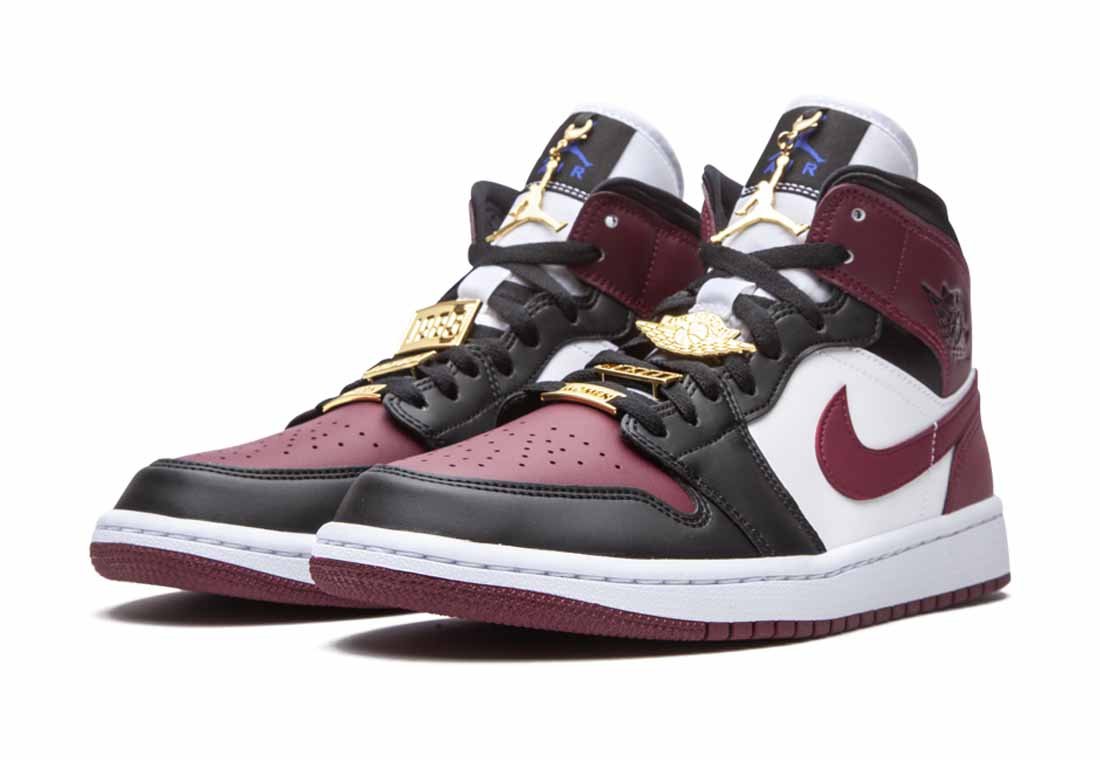 Jordan 1 Mid SE Black Dark Beetroot | Sneaker Cream
