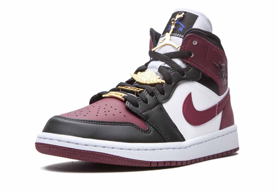 Jordan 1 Mid SE Black Dark Beetroot | Sneaker Cream