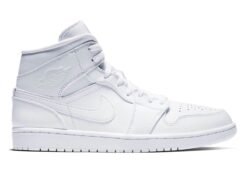 Jordan 1 Mid Triple White
