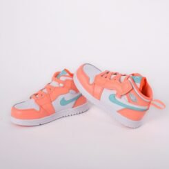 Alternative view of Jordan 1 Mid Pale Orange Kid