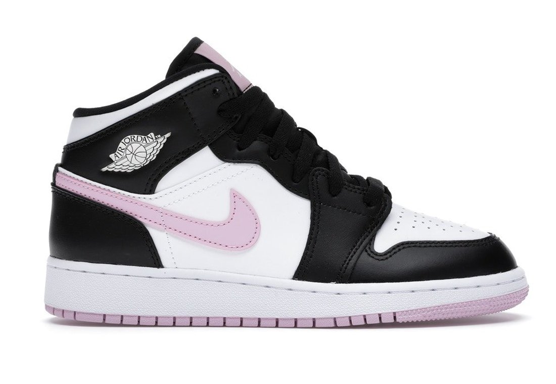 Jordan 1 Mid White Black Light Arctic Pink | Sneaker Cream