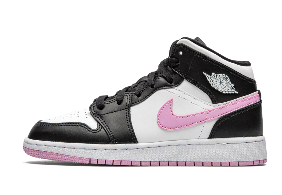 Jordan 1 Mid White Black Light Arctic Pink | Sneaker Cream