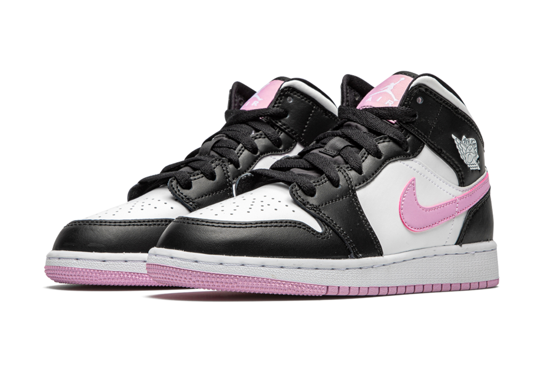 Jordan 1 Mid White Black Light Arctic Pink | Sneaker Cream