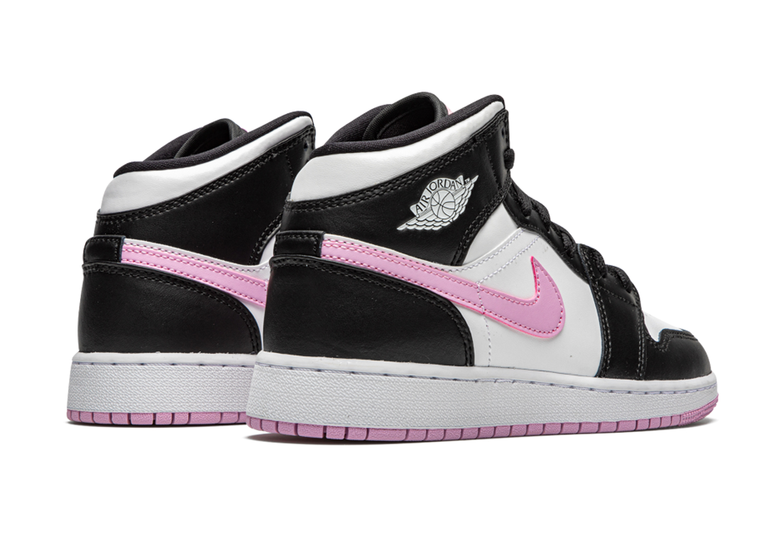 Jordan 1 Mid White Black Light Arctic Pink | Sneaker Cream