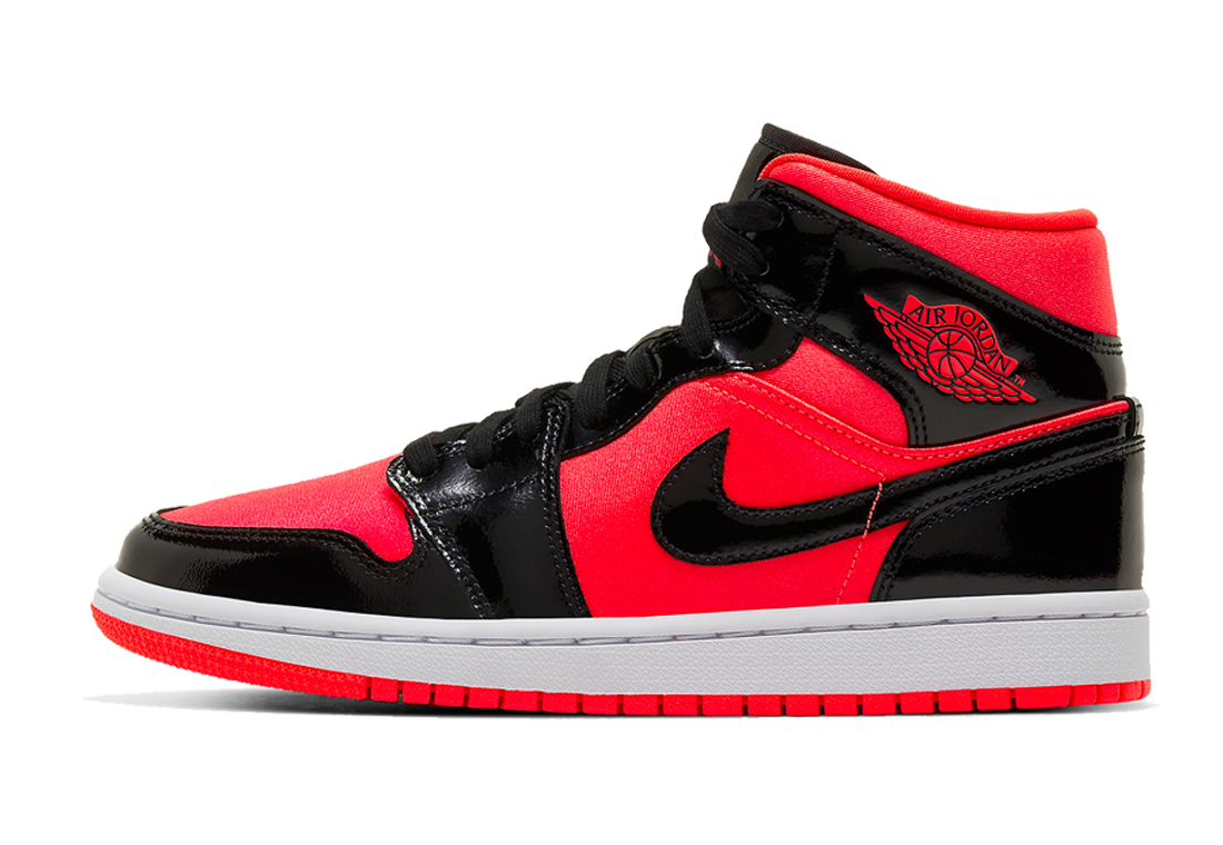 Jordan 1 Mid Hot Punch Black | Sneaker Cream