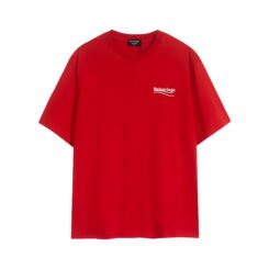 Balenciaga Three Stripes Red T-shirt