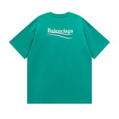Alternative view of Balenciaga Three stripes sea blue T-shirt