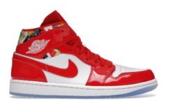 Jordan 1 Mid Barcelona Sweater Red Patent