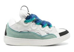 Lanvin Leather Curb White Blue